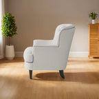 Fauteuil club moderne en tissu de 82,5 cm avec ottoman et clous de tapissier pour salon