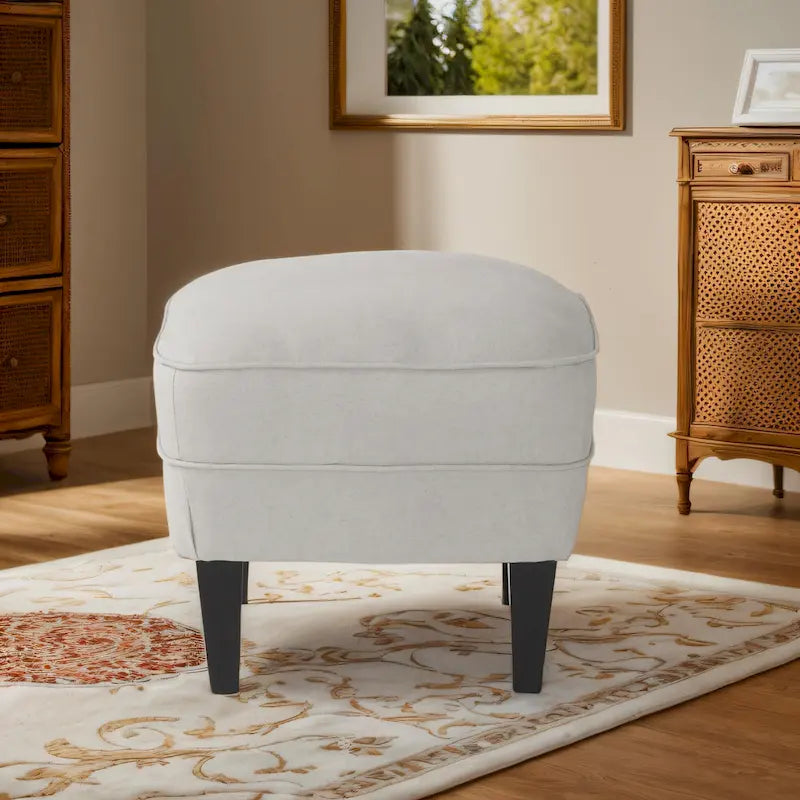 Fauteuil club moderne en tissu de 82,5 cm avec ottoman et clous de tapissier pour salon