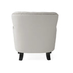 Fauteuil club moderne en tissu de 82,5 cm avec ottoman et clous de tapissier pour salon