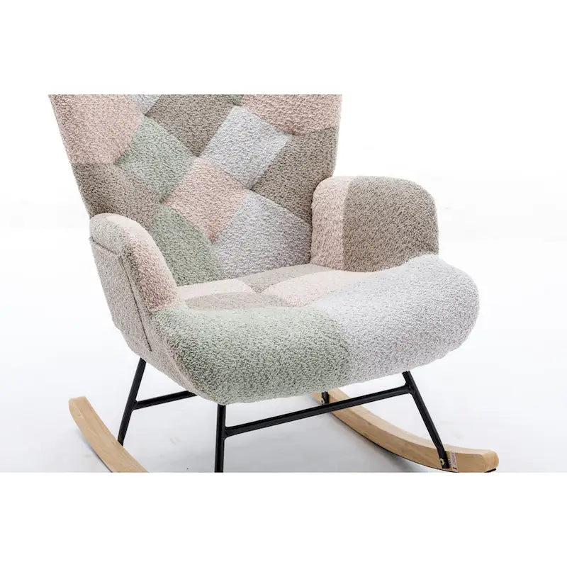 Multicolor Teddy 33.4 Rocking Chair with Glider