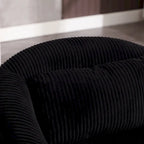 Modern 24.8 Upholstered Barrel Chair with Wood Legs and Pillows for Living Room