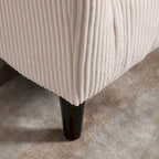 Modern 24.8 Upholstered Barrel Chair with Wood Legs and Pillows for Living Room