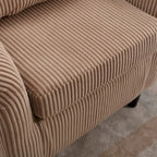 Modern 24.8 Upholstered Barrel Chair with Wood Legs and Pillows for Living Room