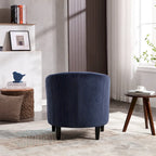 Modern 24.8 Upholstered Barrel Chair with Wood Legs and Pillows for Living Room