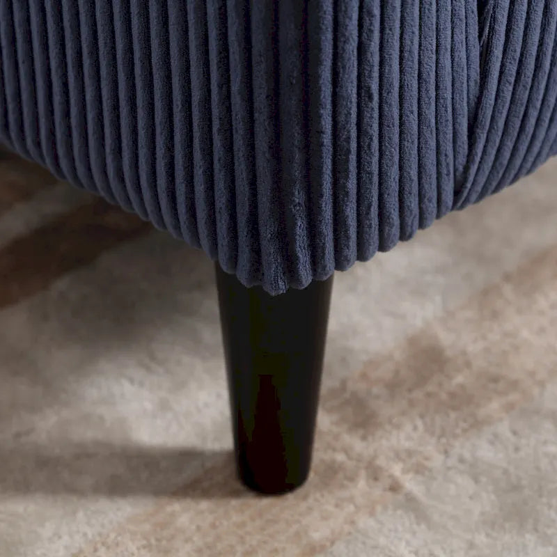 Modern 24.8 Upholstered Barrel Chair with Wood Legs and Pillows for Living Room