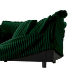Corduroy Slipcovered 3-Seater Armless Sectional Sofa with Reversible Ottoman, Free Combination Design, and Removable Covers