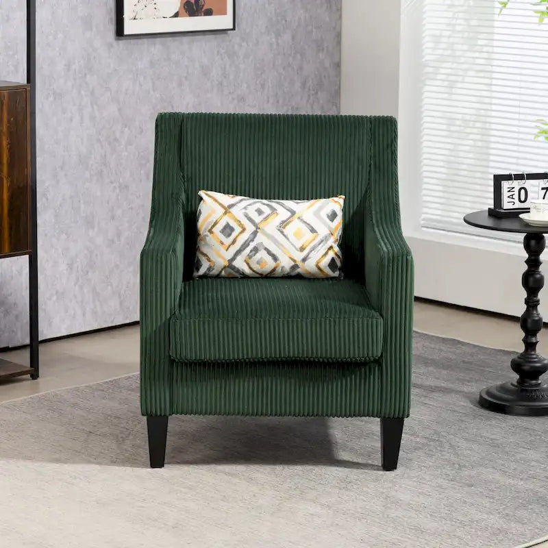 Fauteuil rembourré Emerald 26.77 avec accoudoirs incurvés