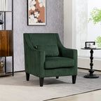 Fauteuil rembourré Emerald 26.77 avec accoudoirs incurvés