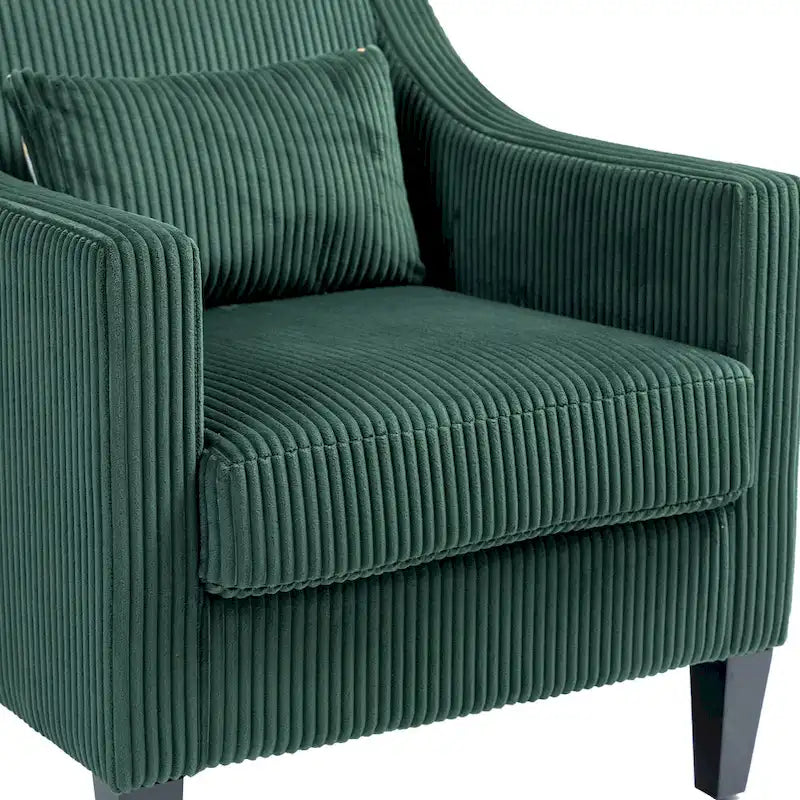Fauteuil rembourré Emerald 26.77 avec accoudoirs incurvés