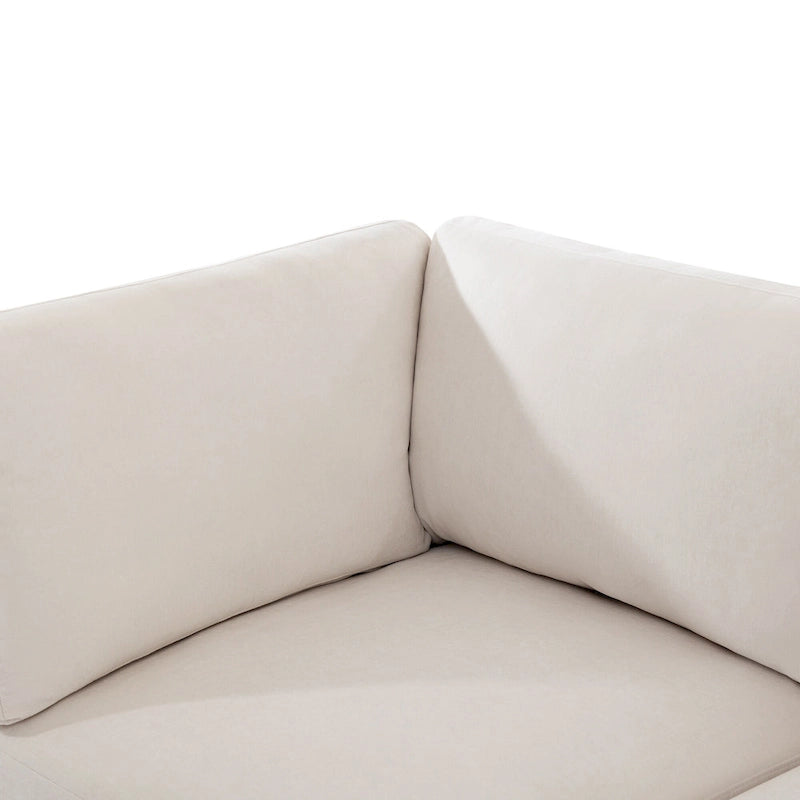 Canapé sectionnel spacieux en U de 255 cm à 6 places avec ottomans et oreillers amovibles, configuration flexible
