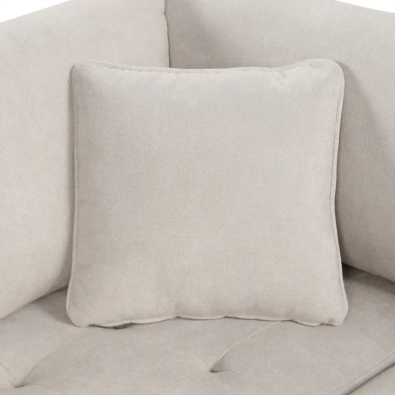Beige 117 U-Shaped Oversized 6-Seater Sofa