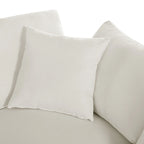 Beige 134.40 Modern U-Shaped 6 Seater Sectional Sofa with 2 Large Chaises, Removable Ottomans and Soft Cushions