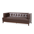 Modern 80.75 Button Tufted 3-seater Sofa with Wood Legs for Living Room