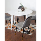 Modern Style 5-Piece Dining Set with Round Table and 4 Velvet Upholstered Chairs