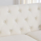 77 Chesterfield Velvet Button-tufted 3-Seater Sofa with Nailhead Decoration