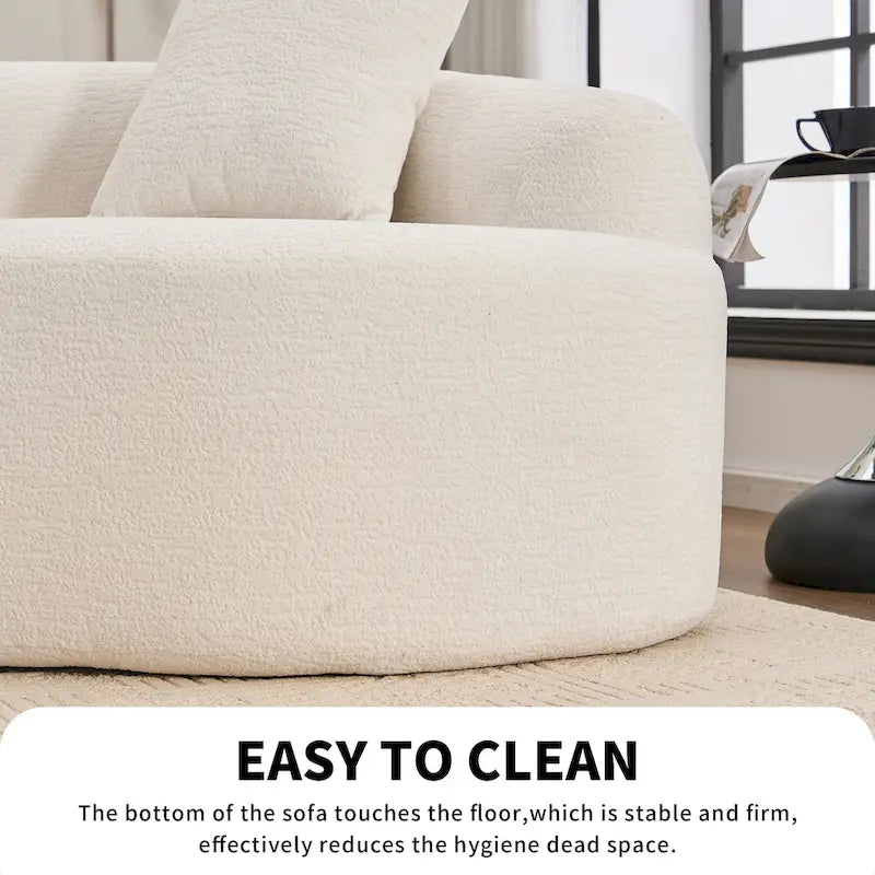 Luxury Chenille Fabric Sofa,4 Seater Modular Curved Sectional Couch