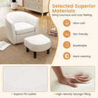 Modern Swivel Accent Chair with Ottoman for Living Room or Bedroom