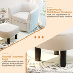 Modern Swivel Accent Chair with Ottoman for Living Room or Bedroom