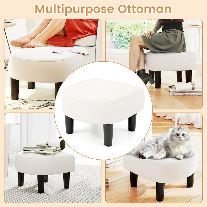 Modern Swivel Accent Chair with Ottoman for Living Room or Bedroom