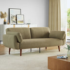 73.3 W Flared Arm Convertible Sleeper Sofa Modern Corduroy Loveseat
