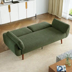 73.3 W Flared Arm Convertible Sleeper Sofa Modern Corduroy Loveseat