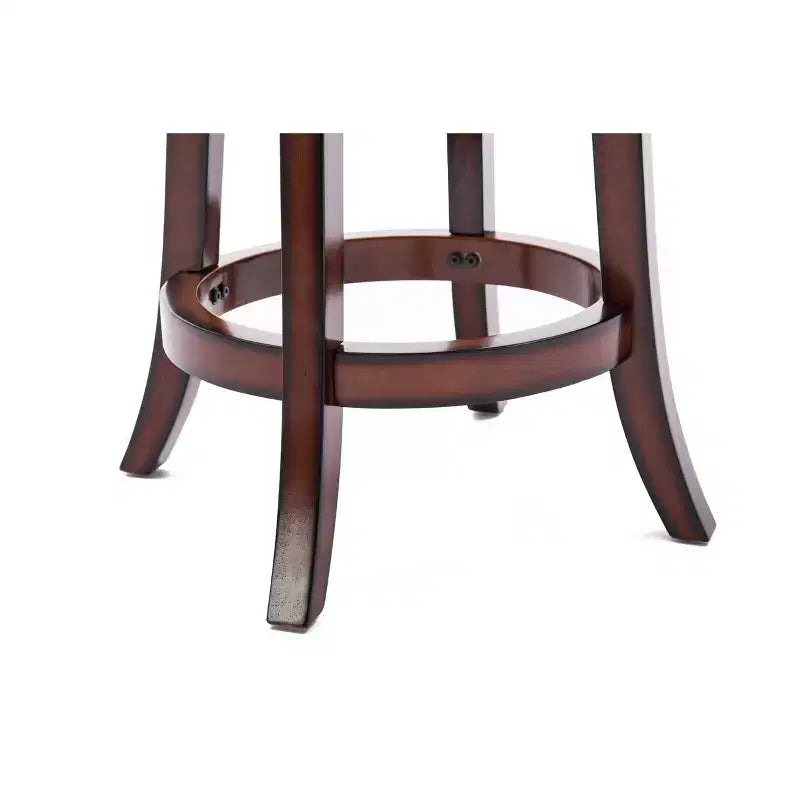 Tabouret de bar pivotant en bois massif Palmetto, hauteur comptoir, couleur Brandy - Boraam