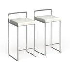 Silver Orchid Forrest Stainless Steel Stackable Fully Welded Counter Stool (Set of 2)