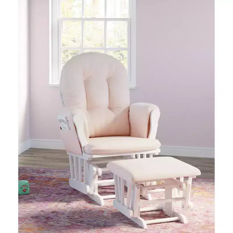 Fauteuil à bascule et repose-pieds Storkcraft Hoop Glider pour chambre de bébé