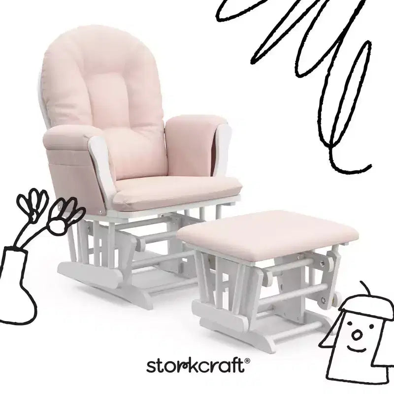 Fauteuil à bascule et repose-pieds Storkcraft Hoop Glider pour chambre de bébé