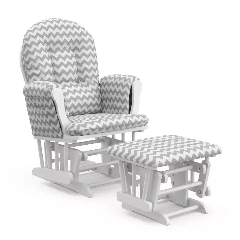 Fauteuil à bascule et repose-pieds Storkcraft Hoop Glider pour chambre de bébé