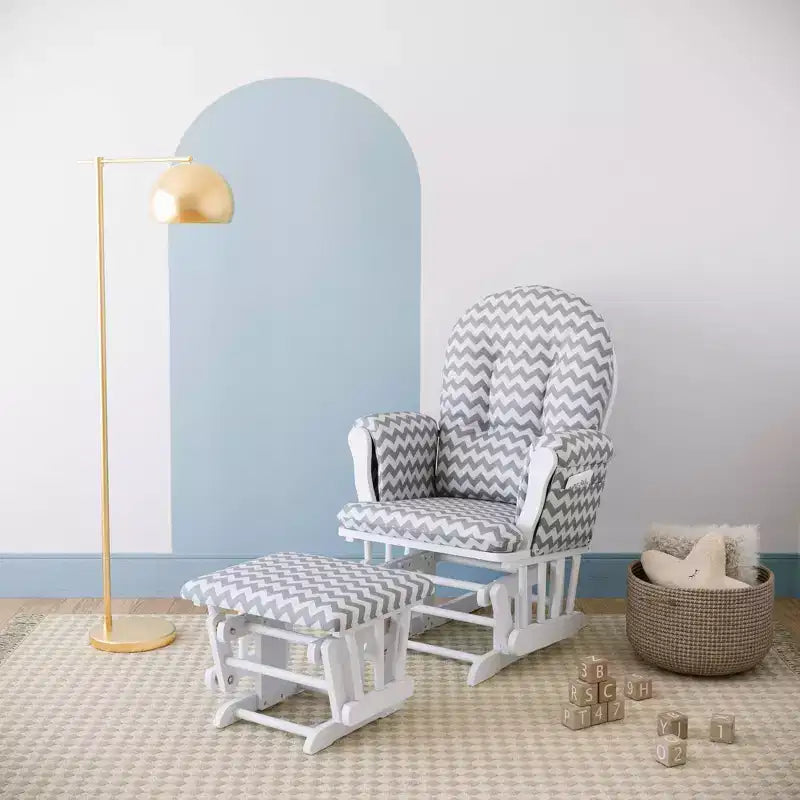 Fauteuil à bascule et repose-pieds Storkcraft Hoop Glider pour chambre de bébé