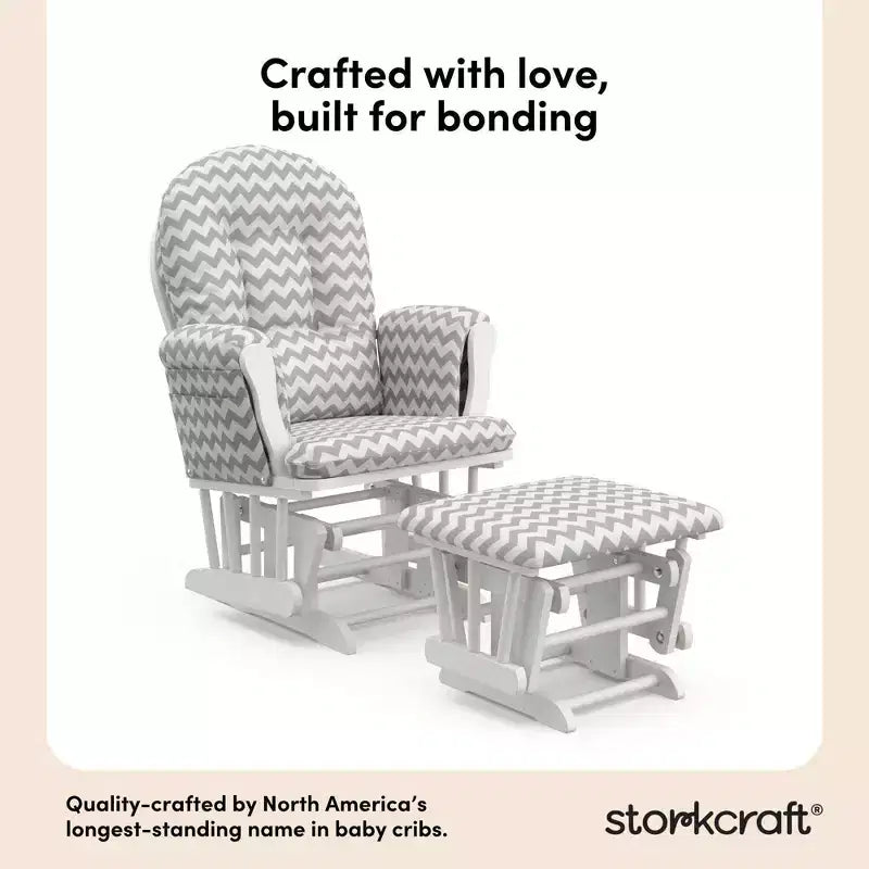 Fauteuil à bascule et repose-pieds Storkcraft Hoop Glider pour chambre de bébé