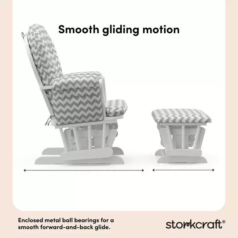 Fauteuil à bascule et repose-pieds Storkcraft Hoop Glider pour chambre de bébé