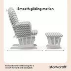 Fauteuil à bascule et repose-pieds Storkcraft Hoop Glider pour chambre de bébé