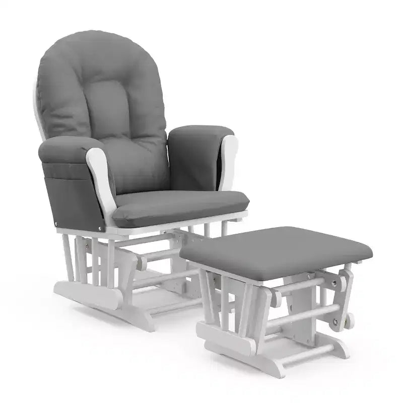 Fauteuil à bascule et repose-pieds Storkcraft Hoop Glider pour chambre de bébé