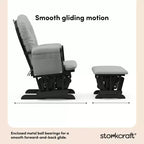 Fauteuil à bascule et repose-pieds Storkcraft Hoop Glider pour chambre de bébé