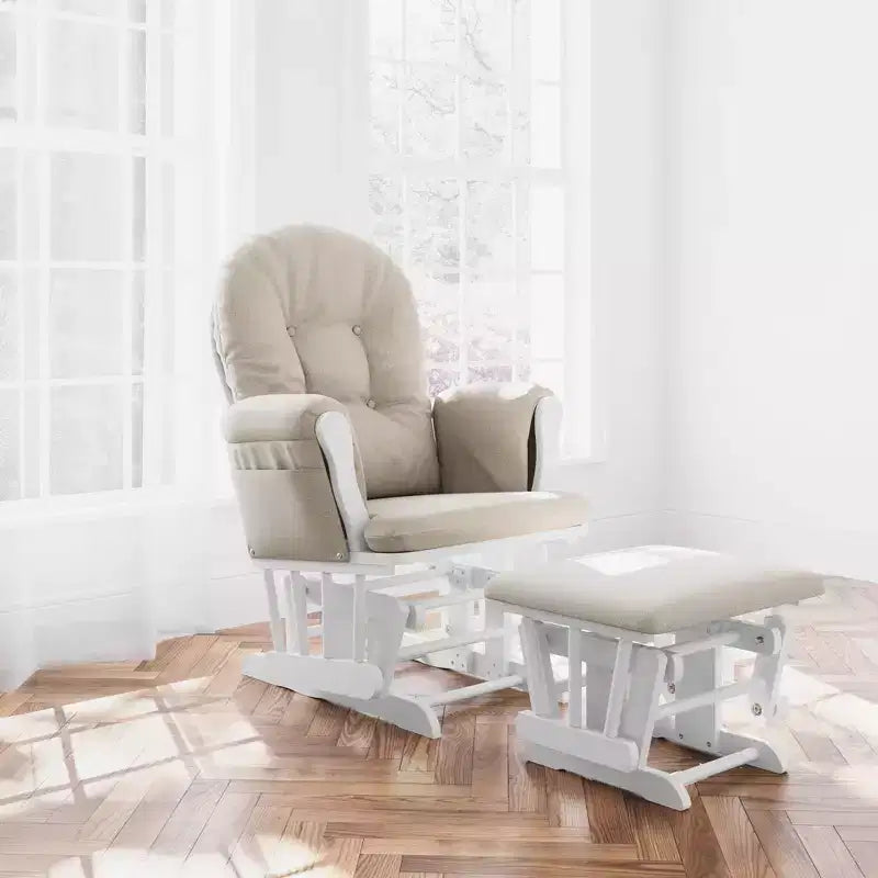 Fauteuil à bascule et repose-pieds Storkcraft Hoop Glider pour chambre de bébé