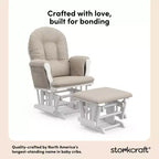 Fauteuil à bascule et repose-pieds Storkcraft Hoop Glider pour chambre de bébé