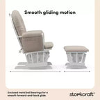 Fauteuil à bascule et repose-pieds Storkcraft Hoop Glider pour chambre de bébé