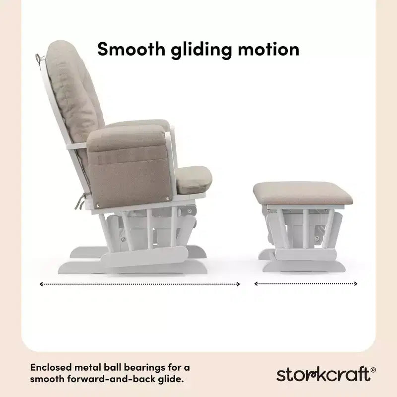 Fauteuil à bascule et repose-pieds Storkcraft Hoop Glider pour chambre de bébé
