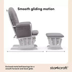Fauteuil à bascule et repose-pieds Storkcraft Hoop Glider pour chambre de bébé
