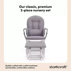 Fauteuil à bascule et repose-pieds Storkcraft Hoop Glider pour chambre de bébé