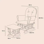 Fauteuil à bascule et repose-pieds Storkcraft Hoop Glider pour chambre de bébé