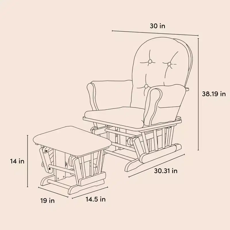 Fauteuil à bascule et repose-pieds Storkcraft Hoop Glider pour chambre de bébé