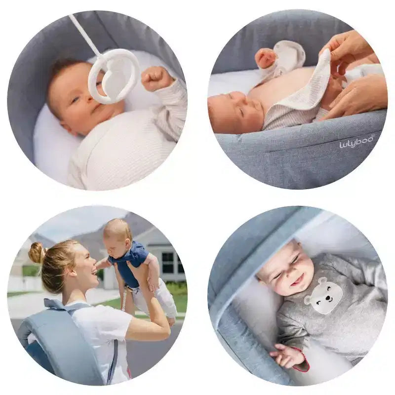 Lulyboo Nid de voyage et transat portable pour bébé