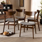 Parlin Mid-Century Modern Transitional 4-Piece Dining Chair Set