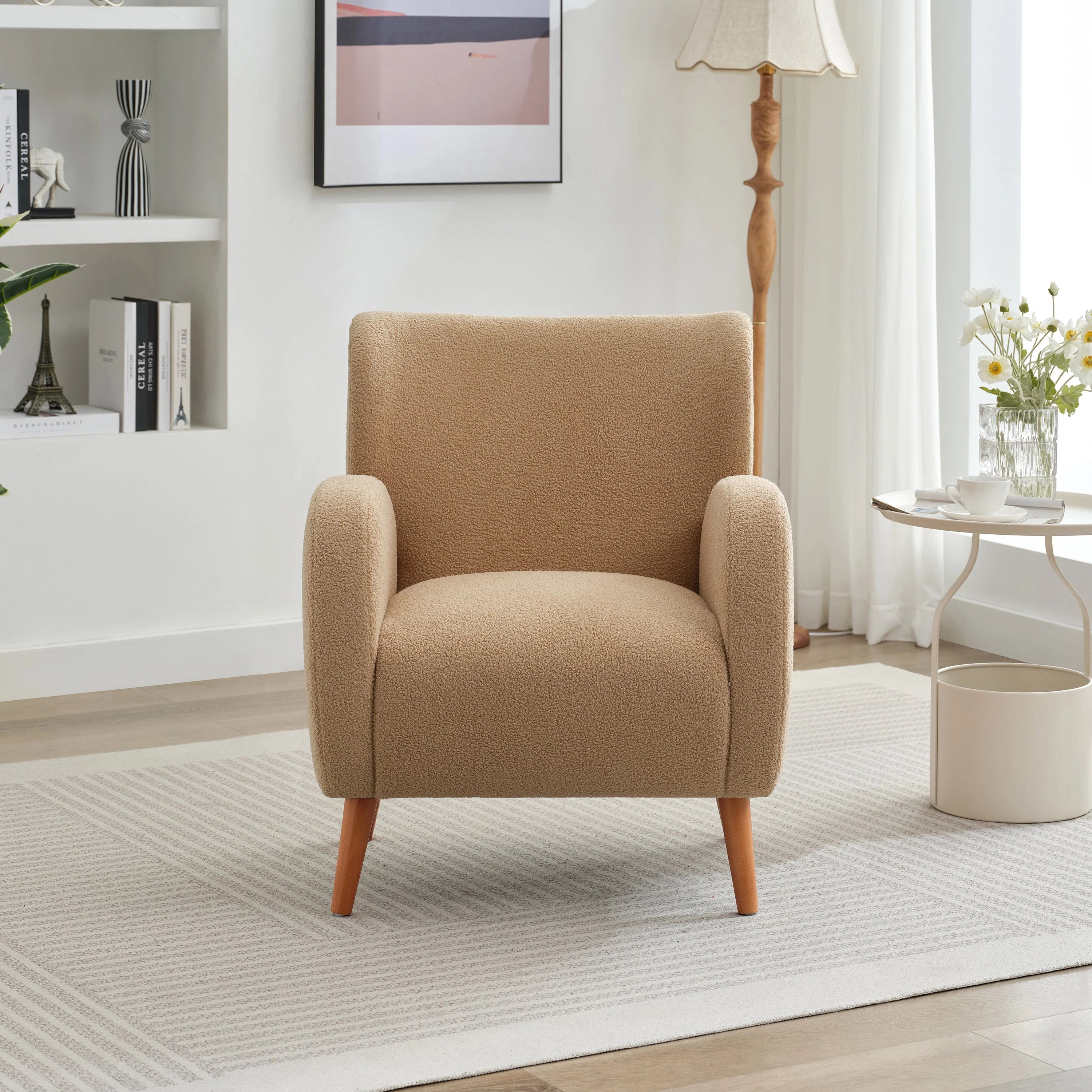 Modern Luxury Wingback Accent Arm Club Chair Single Sofa