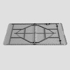 Table pliante 6 pieds Techni Home avec poignée de transport, blanc granit