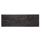 Table pliante longue en bois de récupération Storied Home vieilli, noir délavé : rustique, sans assemblage, capacité de 125 kg