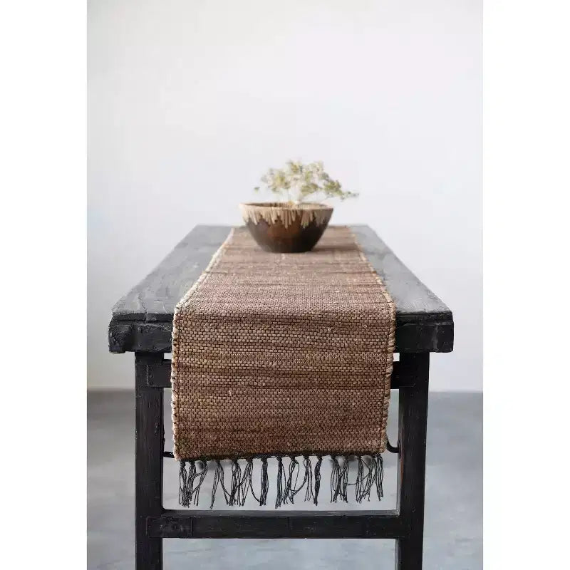Table pliante longue en bois de récupération Storied Home vieilli, noir délavé : rustique, sans assemblage, capacité de 125 kg